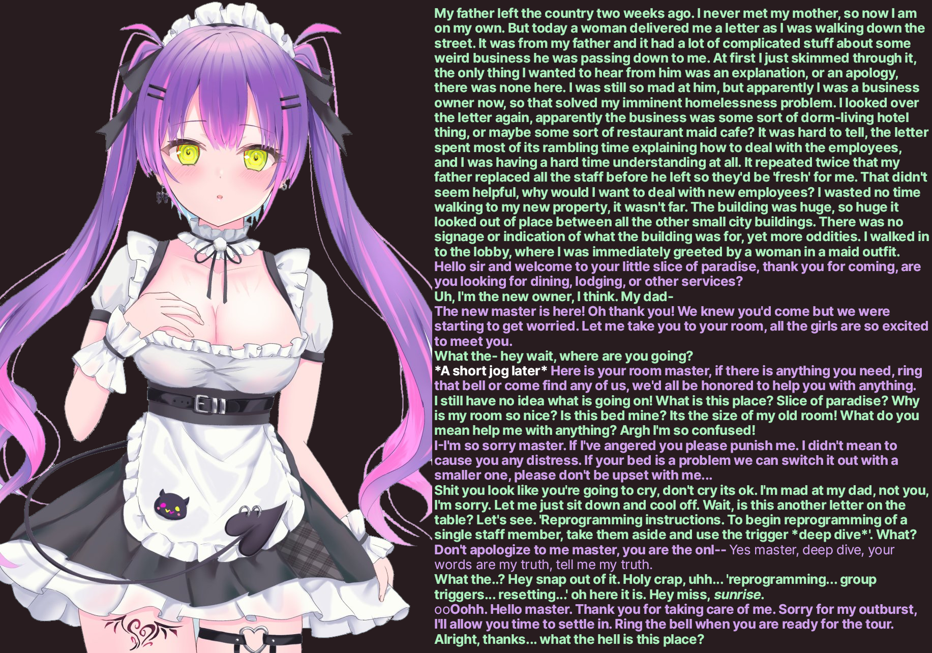 Anime Maid Porn Captions - HypnoHub - bangs blush breasts cleavage demon girl devilsubconscious  (manipper) femsub hair ornament hair ribbon hololive long hair looking at  viewer maid maid headdress manip monster girl open mouth piercing pink hair