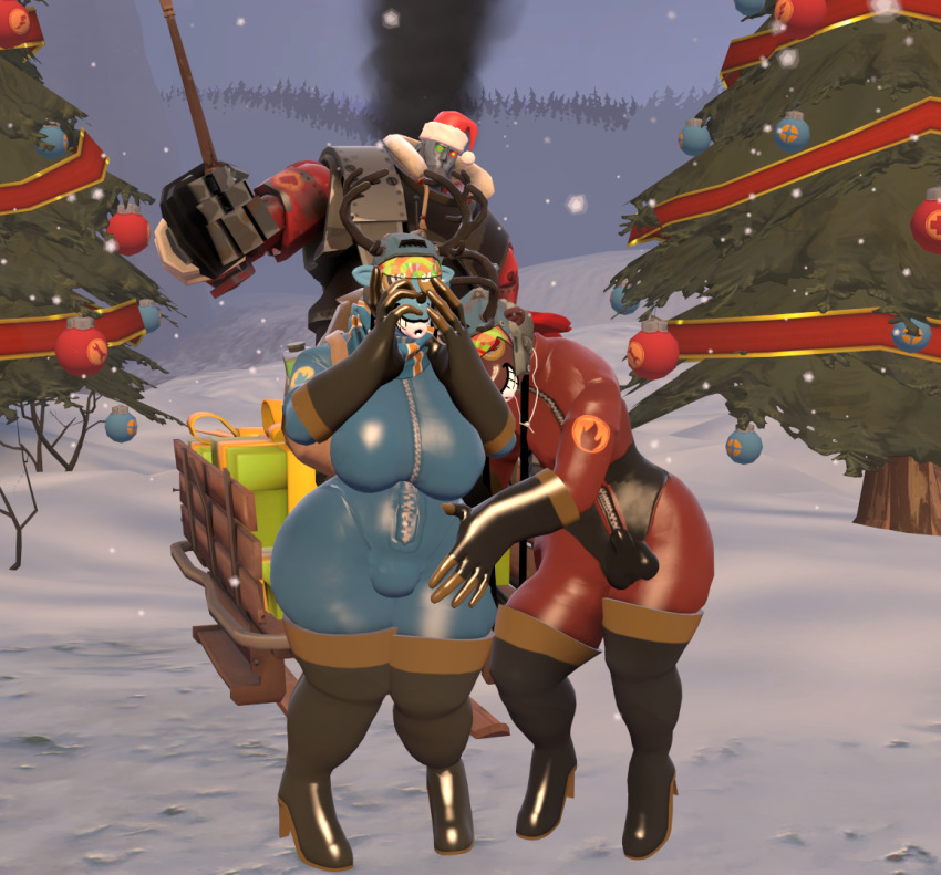 3d androgynous antenna breasts bulge christina_(filflat) christmas damndirtydog erection femsub gas_mask glowing glowing_eyes happy_helmet happy_trance helmet high_heels humiliation hypnotic_accessory large_breasts latex long_hair mask penis pyro_(team_fortress_2) rubber smile source_filmmaker spiral_eyes standing symbol_in_eyes team_fortress_2 tech_control text transformation valve western
