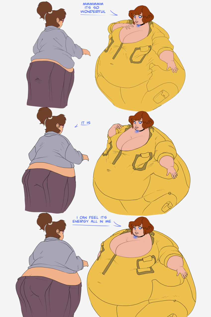 april_o'neil bbw brown_hair crystal fat female_only hypnotic_accessory inflation irma_langinstein lordaltros midriff multiple_girls necklace ponytail sequence short_hair ssbbw teenage_mutant_ninja_turtles text weight_gain white_background