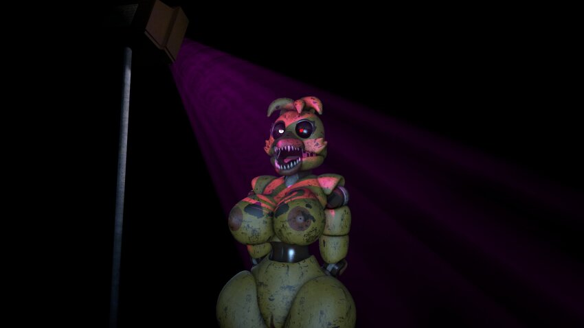 3d ananimator bird_girl breasts chica female_only femsub five_nights_at_freddy's five_nights_at_freddy's_4 hypnotic_screen nightmare_chica robot_girl source_filmmaker tagme tech_control yellow_skin