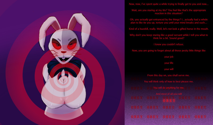 absurdres breasts caption femdom five_nights_at_freddy's five_nights_at_freddy's:_security_breach flesh_(manipper) furry gradient_text huge_breasts hypnotic_breasts jdraws8 looking_at_viewer manip pov pov_sub text vanessa_(five_nights_at_freddy's) vanny