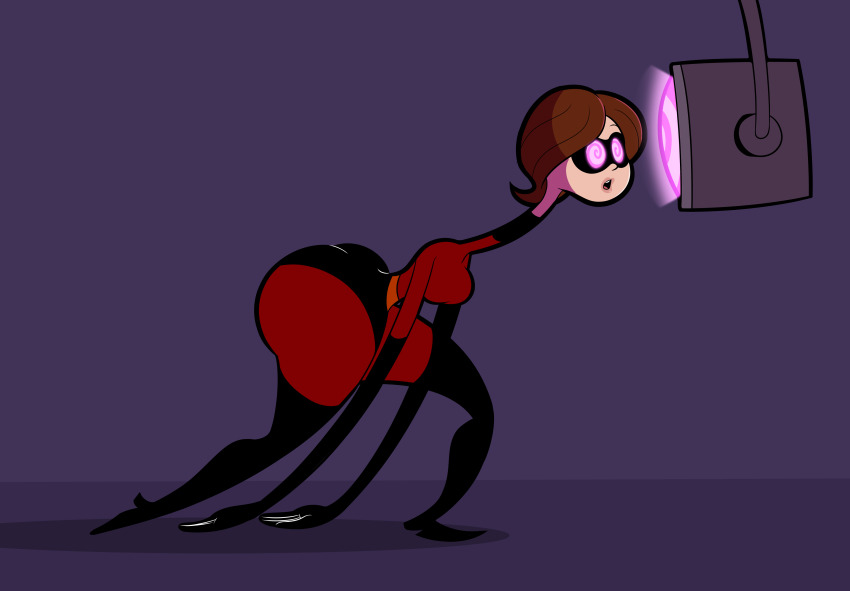 apopop brown_hair elastigirl femsub helen_parr hypnotic_screen milf open_mouth short_hair spiral_eyes super_hero tech_control the_incredibles