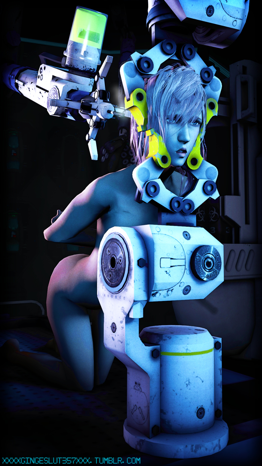 3d bondage bottomless breasts drool empty_eyes expressionless female_only final_fantasy final_fantasy_xiii happy_trance kneeling lightning_farron lobotomy nude open_mouth pink_hair short_hair solo source_filmmaker tech_control tongue tongue_out topless xxxgingeslut357xxx