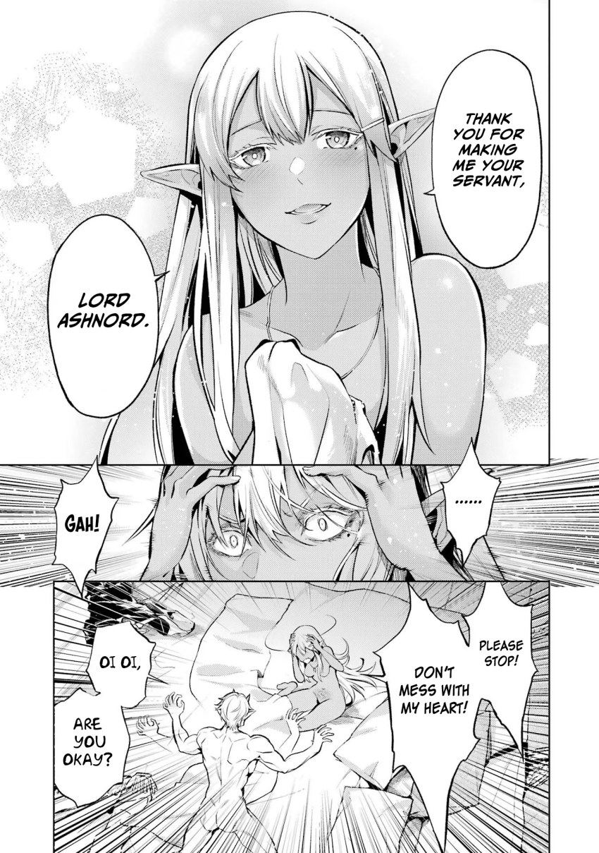 after_sex amnesia before_and_after copyright_request dark_elf demon_boy english_text hard_translated long_hair monochrome nude screenshot tagme text translated