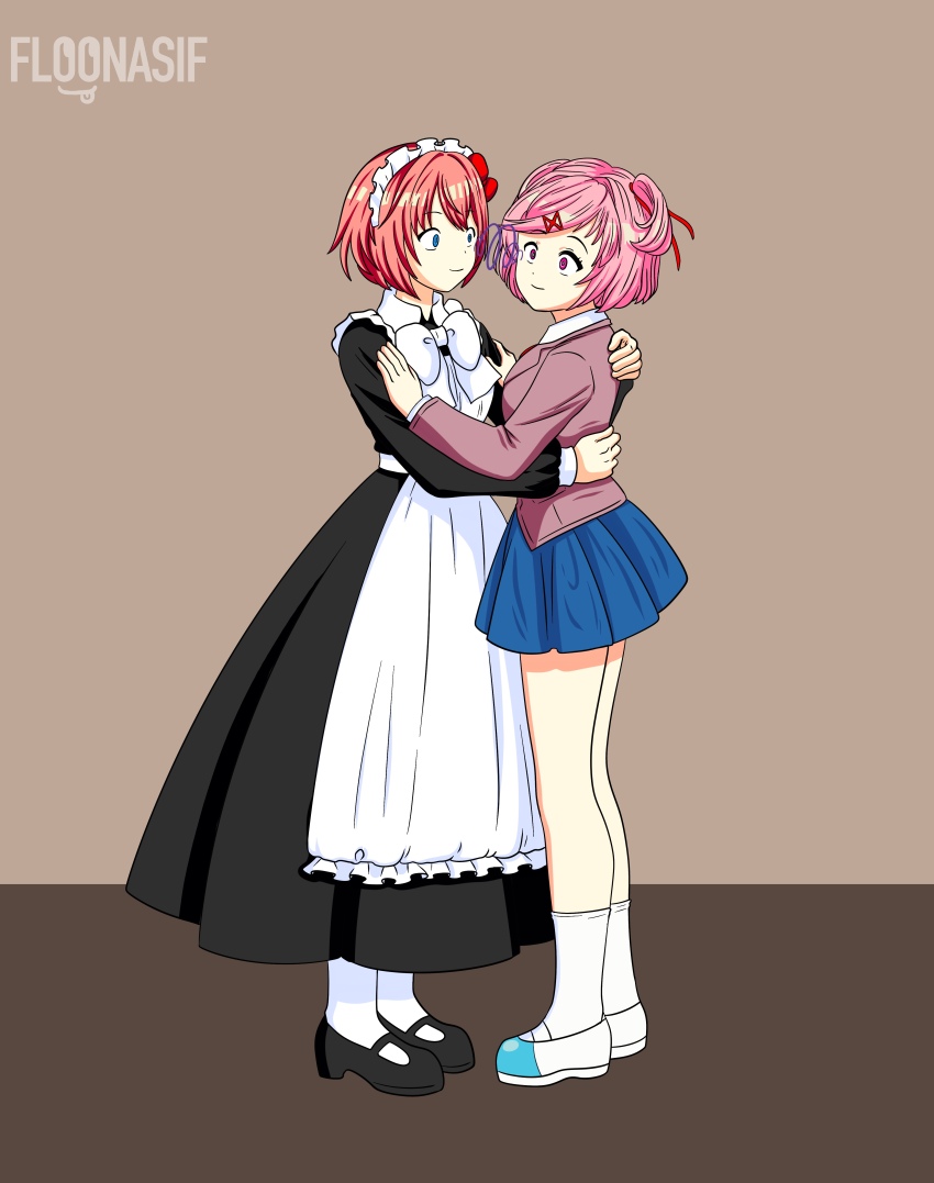 doki_doki_literature_club femsub floonasif happy_trance hypnotized_hypnotist maid natsuki_(doki_doki_literature_club) sayori_(doki_doki_literature_club)