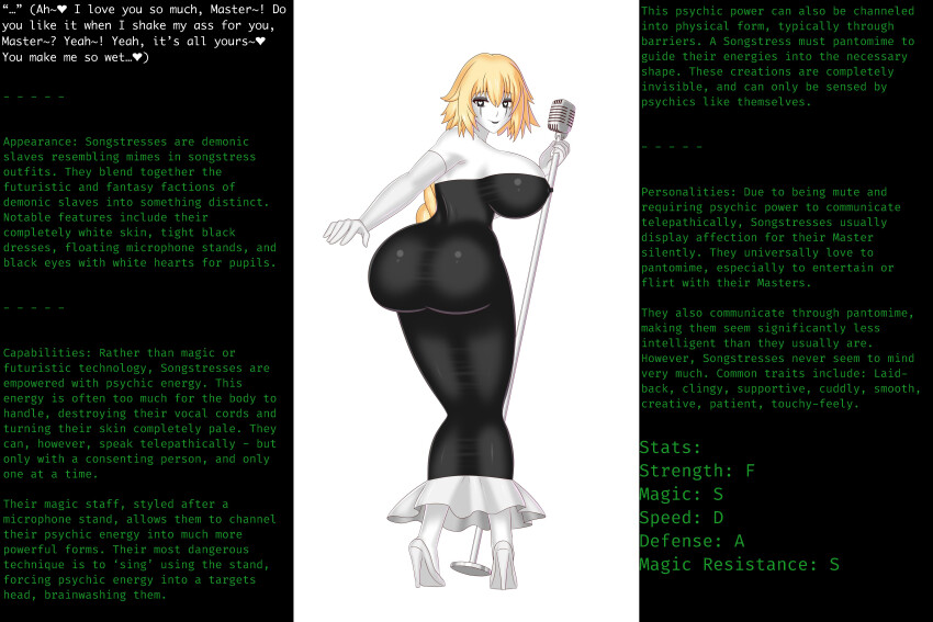ass ass_focus black_eyes blonde_hair bluebullpen braid breasts caption dialogue dress erect_nipples erect_nipples_under_clothes eyeshadow fate/apocrypha fate/grand_order fate_(series) gloves goldengang-star_(writer) happy_trance heart heart_eyes high_heels huge_ass huge_breasts jeanne_d'arc_(fate) large_ass large_breasts lipstick long_hair long_skirt makeup manip microphone mime nipples opera_gloves smile symbol_in_eyes text tight_clothing very_long_hair white_skin