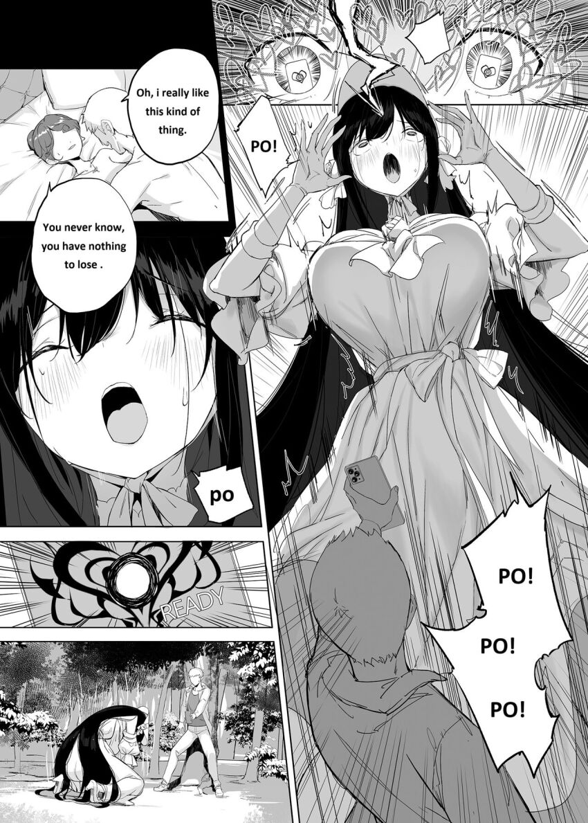 artist_request black_hair comic femsub maledom monochrome tagme text