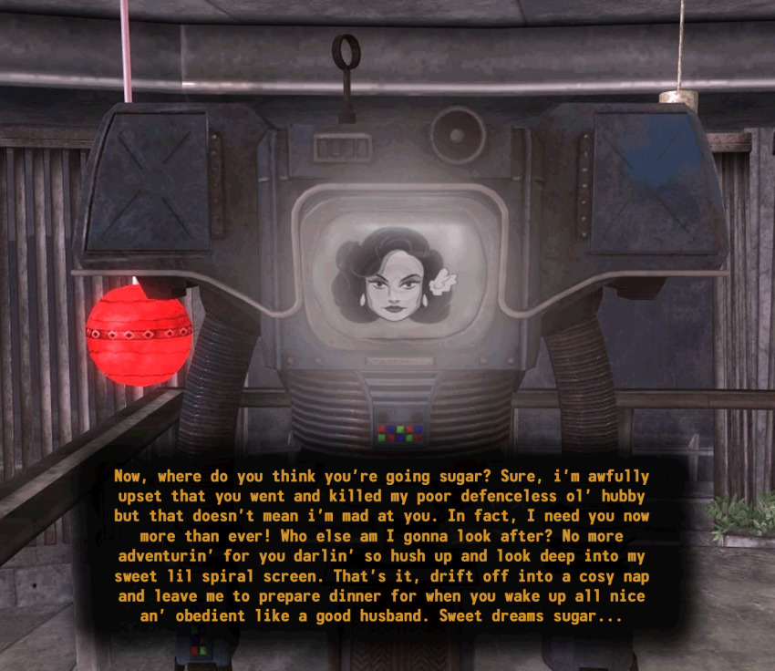 animated animated_gif fallout_(series) fallout_new_vegas femdom hypnotic_screen jane_(fallout_new_vegas) looking_at_viewer manip pov pov_sub robot sleepyhead97_(manipper) spiral text