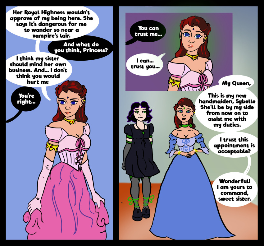 absurdres avabluecat dialogue female_only femdom femsub princess sybelle_(avabluecat) text vampire