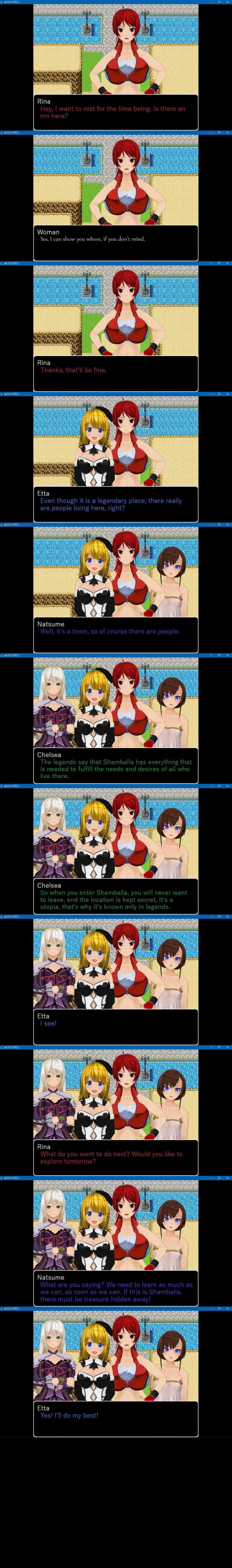 3d absurdres breasts chelsea_(mc_trap_town) custom_maid_3d_2 etta_(mc_trap_town) female_only hard_translated kamen_writer_mc large_breasts mc_trap_town natsume_(mc_trap_town) rina_(mc_trap_town) small_breasts text translated