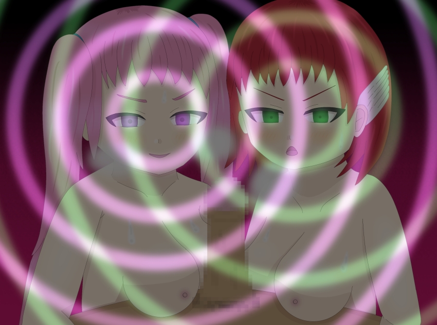 bottomless breasts censored english_text femdom fire_emblem magic malesub nasicampur32 nintendo nipples nude oswin_(fire_emblem) penis pov pov_sub priscilla_(fire_emblem) serra_(fire_emblem) threesome topless