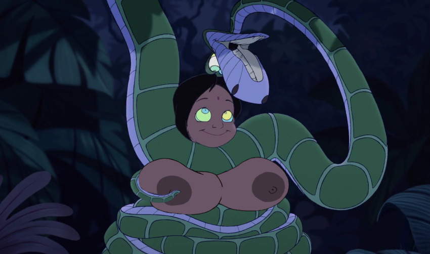 aged_up breasts_outside coils disney femsub jungle kaa kaa_eyes large_breasts large_nipples night nude poptartbitch_(manipper) shanti smile snake spiral_eyes tagme the_jungle_book