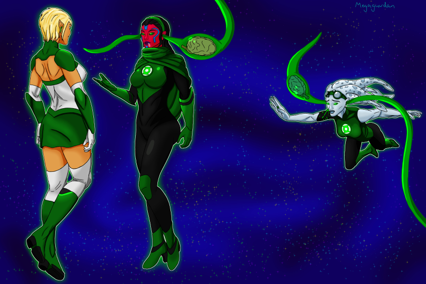 absurdres alien all_the_way_through arisia_rrab aware black_hair black_sclera blonde_hair boots brain brain_injection brain_sucking brainless corruption dc_comics drool ear_sex erect_nipples external_brain female_only femsub gloves glowing glowing_eyes green_eyes green_lantern_(series) happy_trance high_heels iolande lobotomy megaguardain open_mouth opera_gloves short_hair smile super_hero tentacles the_brain-eating_evil_meteor the_grim_adventures_of_billy_and_mandy thigh_boots thighhighs two-six