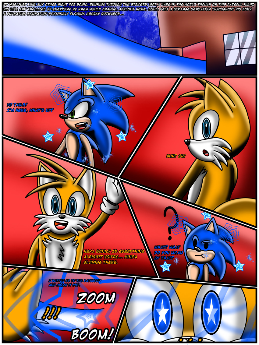 absurdres comic dialogue exkaizuhan furry male_only maledom malesub miles_tails_prower sonic_the_hedgehog sonic_the_hedgehog_(series) spiral_eyes symbol_in_eyes text