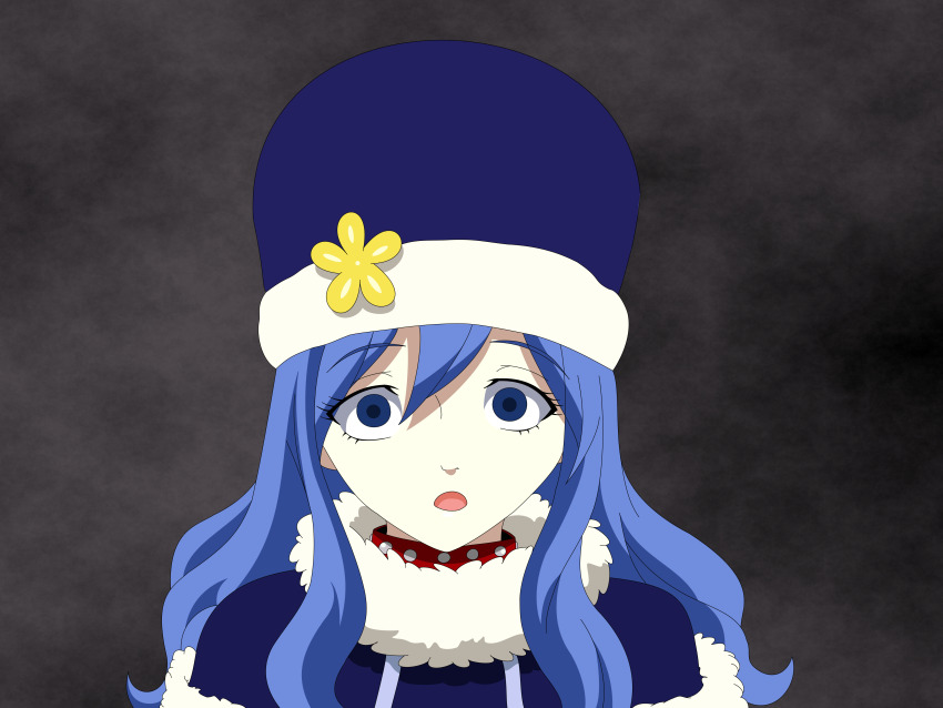 absurdres allithean blue_hair collar empty_eyes fairy_tail femsub juvia_loxar open_mouth solo surprised