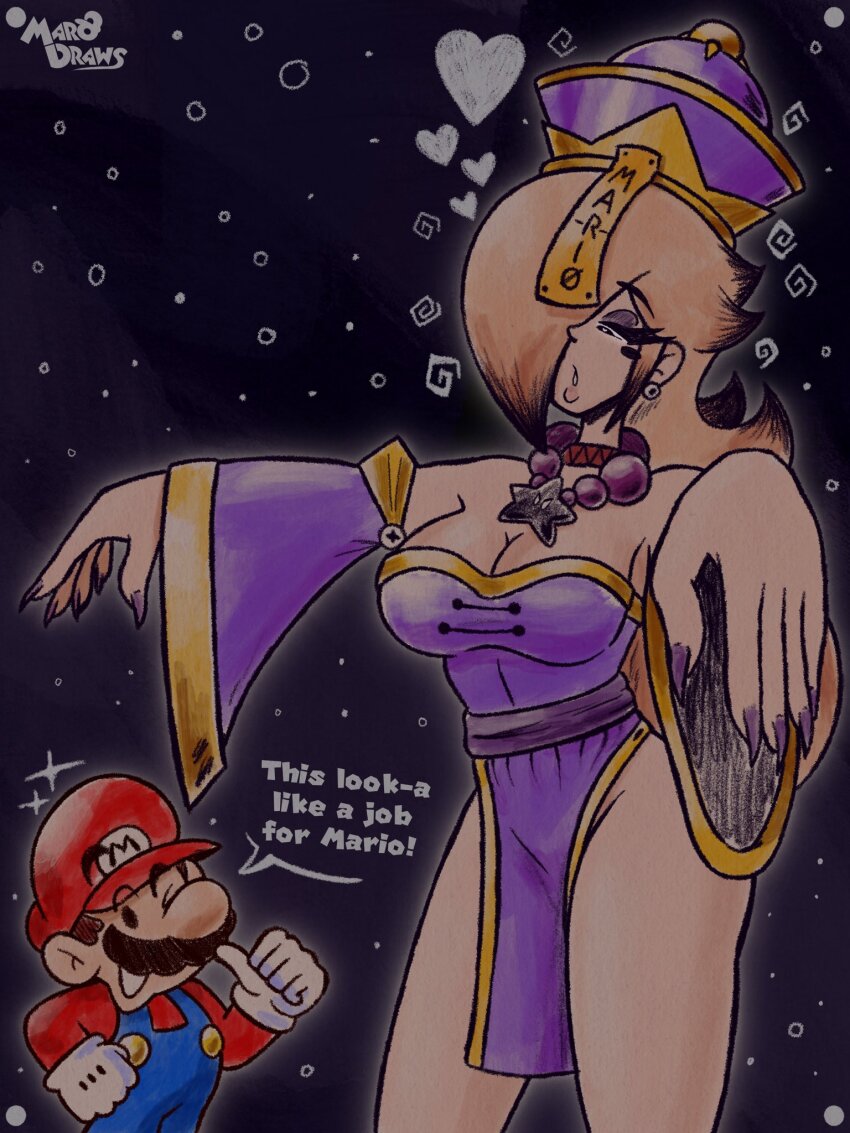 cleavage dazed femsub jiangshi mario marodraws nintendo princess_rosalina super_mario_bros. tagme talisman zombie_walk