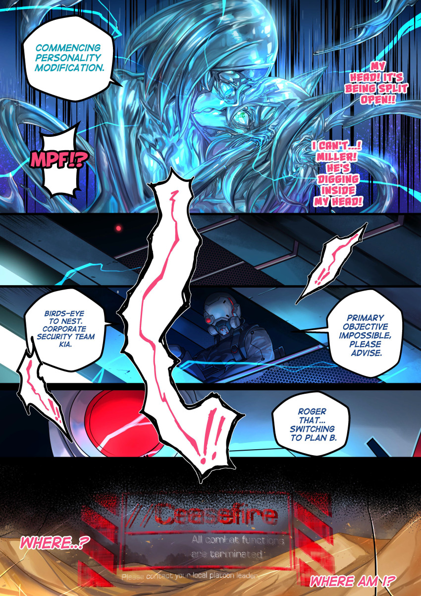 comic dialogue ibenz009 liquid_metal original robot robot_girl tagme text