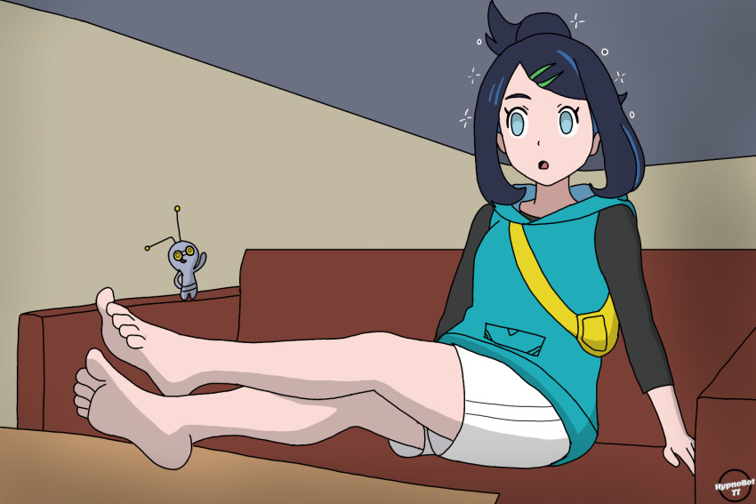 empty_eyes feet femsub foot_focus gimmighoul hypnobot771 liko_(pokemon) nintendo pokemon pokemon_(anime)