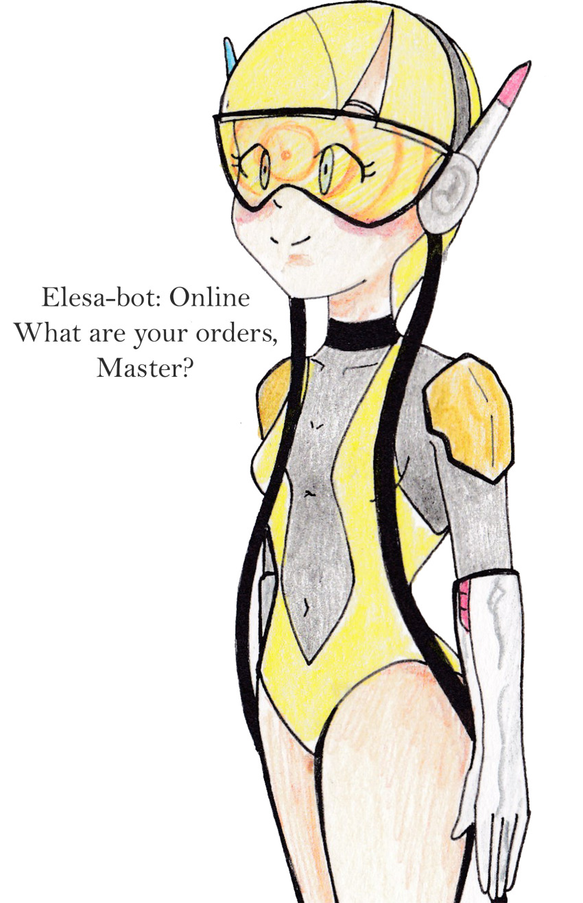 absurdres blue_eyes disguised_hypnotist elesa empty_eyes female_only happy_trance headphones nintendo pokemon pokemon_black_and_white robotization solo spiral standing standing_at_attention tech_control text visor