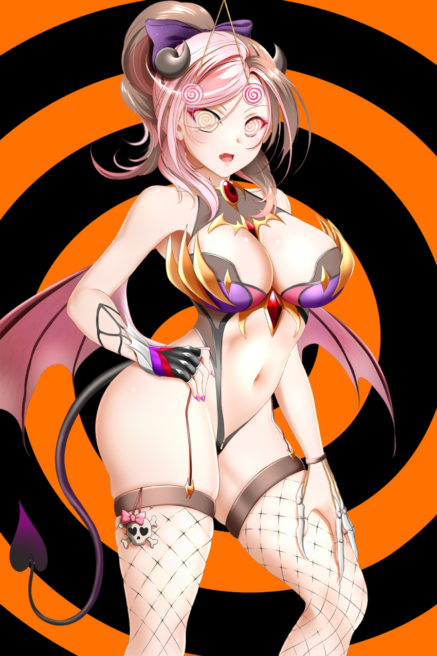 blush breasts cleavage demon_girl fake_tail female_only femsub fishnets garter_straps glowing glowing_eyes halloween heterochromia horns huge_breasts kimmy77 large_hips lollipop long_hair long_nails looking_at_viewer manip misterman4_(manipper) monster_girl multicolored_hair neopolitan open_mouth pendulum ponytail rwby spiral_eyes succubus symbol_in_eyes tagme thighhighs wings