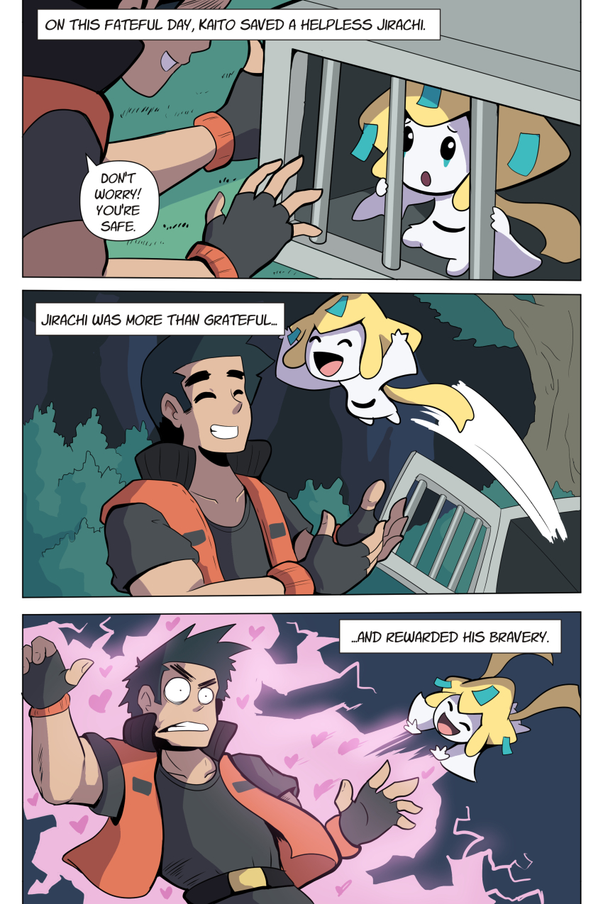 absurdres comic magic momgo muscle_boy nintendo pokemon pokemon_(creature) pokemon_go pokemon_trainer smile text
