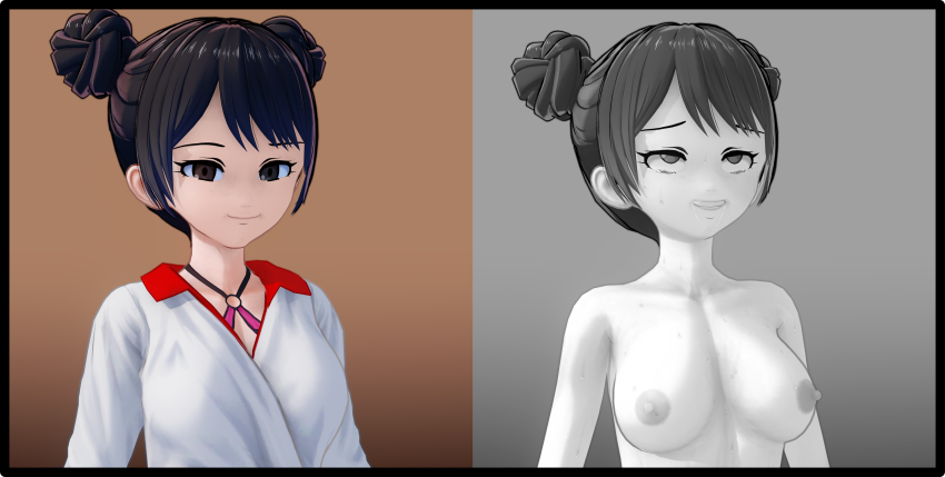 before_and_after booru404 breasts female_only femsub koikatsu! nude tagme tears