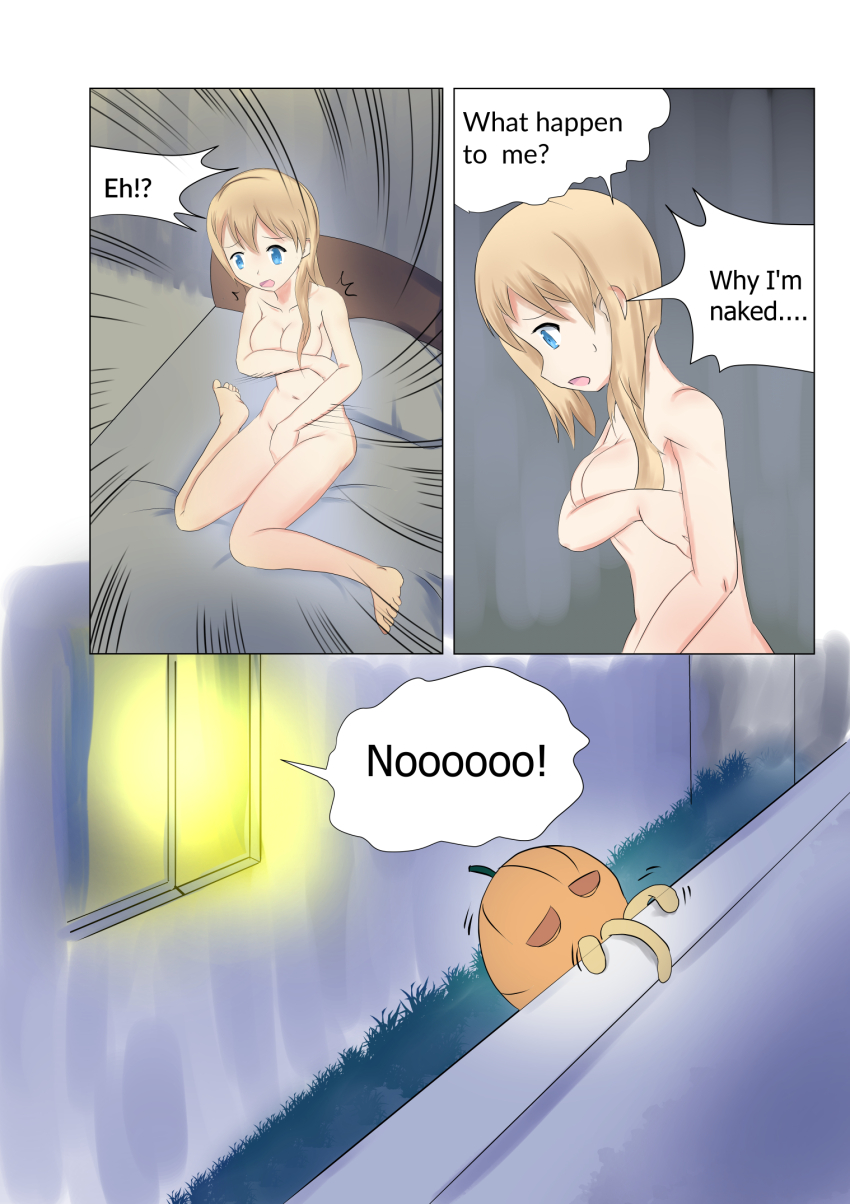 blonde_hair comic empty_eyes femsub halloween original pumpkin tagme text wei88