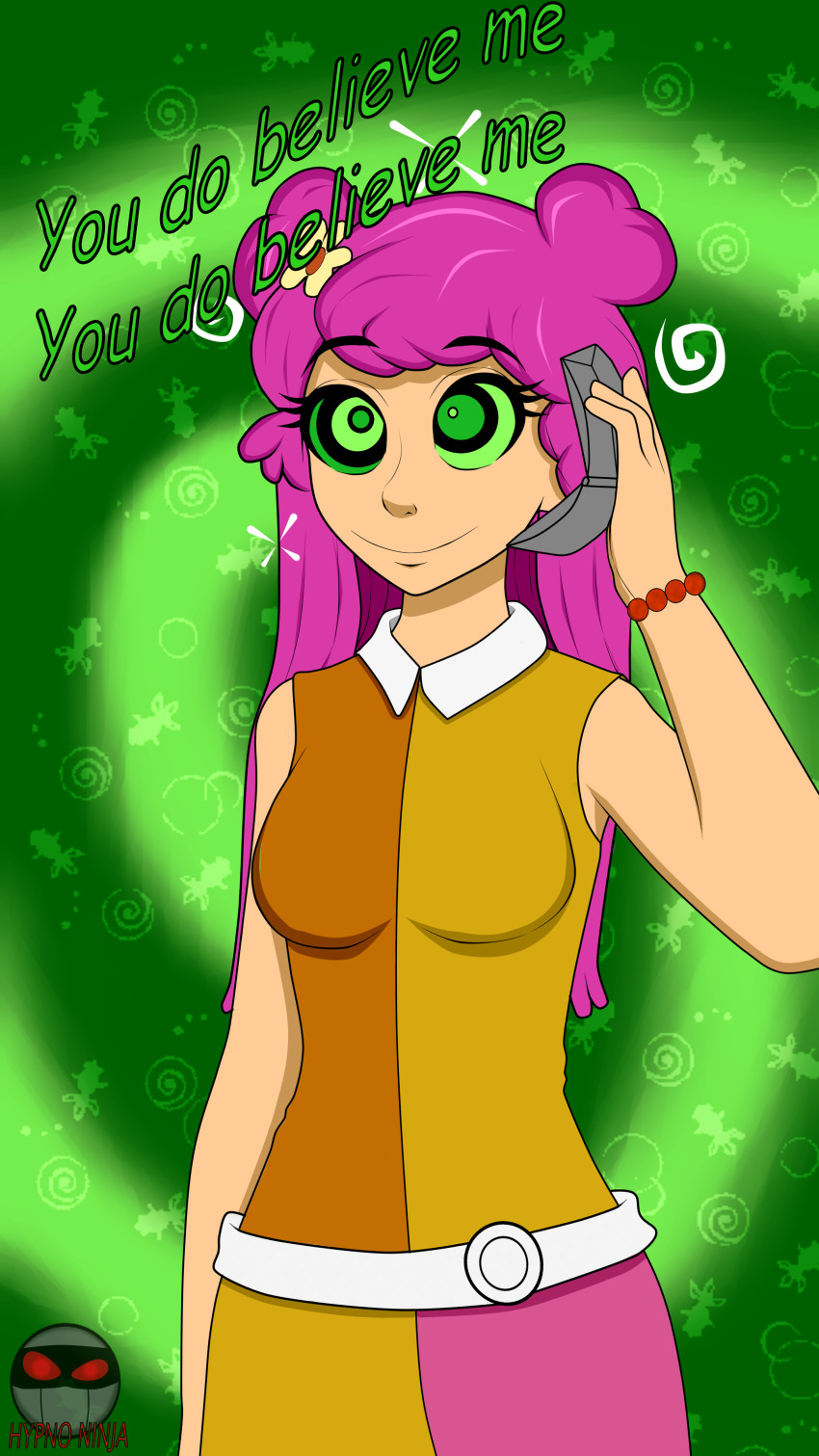 ami_onuki cell_phone female_only femsub happy_trance hi_hi_puffy_amiyumi hypno_ninja kaa_eyes pink_hair