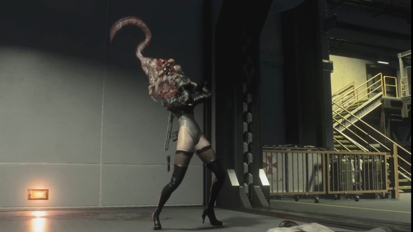 3d boots corruption dead_source female_only femsub gloves leotard nemesis_alpha nier_automata nightmare_fuel parasite rermodv resident_evil resident_evil_3_remake resisting solo standing tentacles thigh_boots thighhighs video_game vore weapon yorha_no._2_type_b