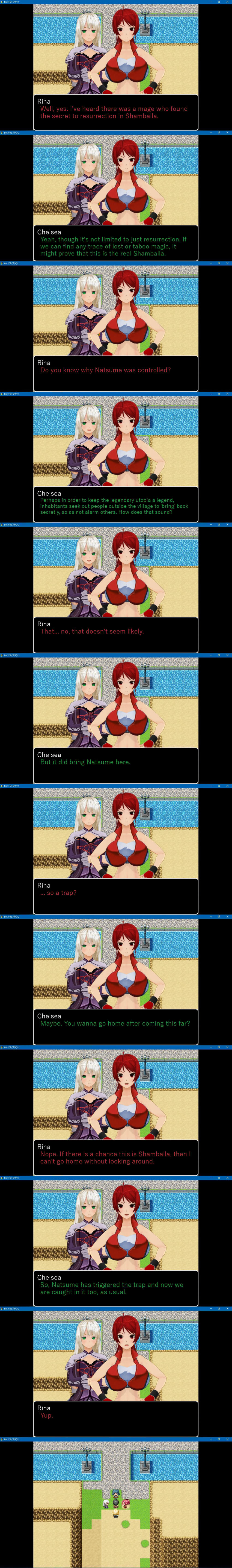 3d absurdres breasts chelsea_(mc_trap_town) custom_maid_3d_2 female_only hard_translated kamen_writer_mc large_breasts rina_(mc_trap_town) small_breasts text translated