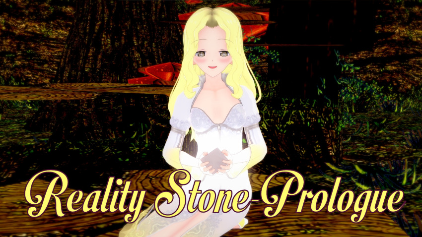 blonde_hair clothed cover english_text female_only goddess reality_stone serene_(reality_stone) solo text yellow_eyes zenin1