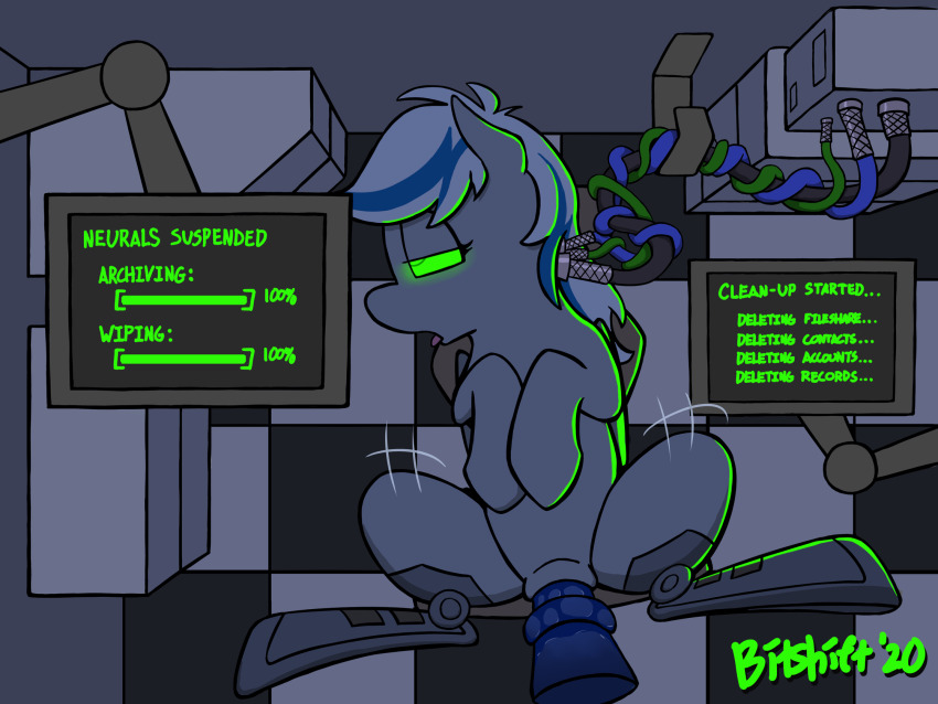 animals_only bitshift bottomless expressionless femsub heavy_eyelids heterosexual horse_girl maledom my_little_pony non-human_penis nude open_mouth original penis phantom_penis progress_indicator robot robot_girl sex story tech_control text topless vaginal wires