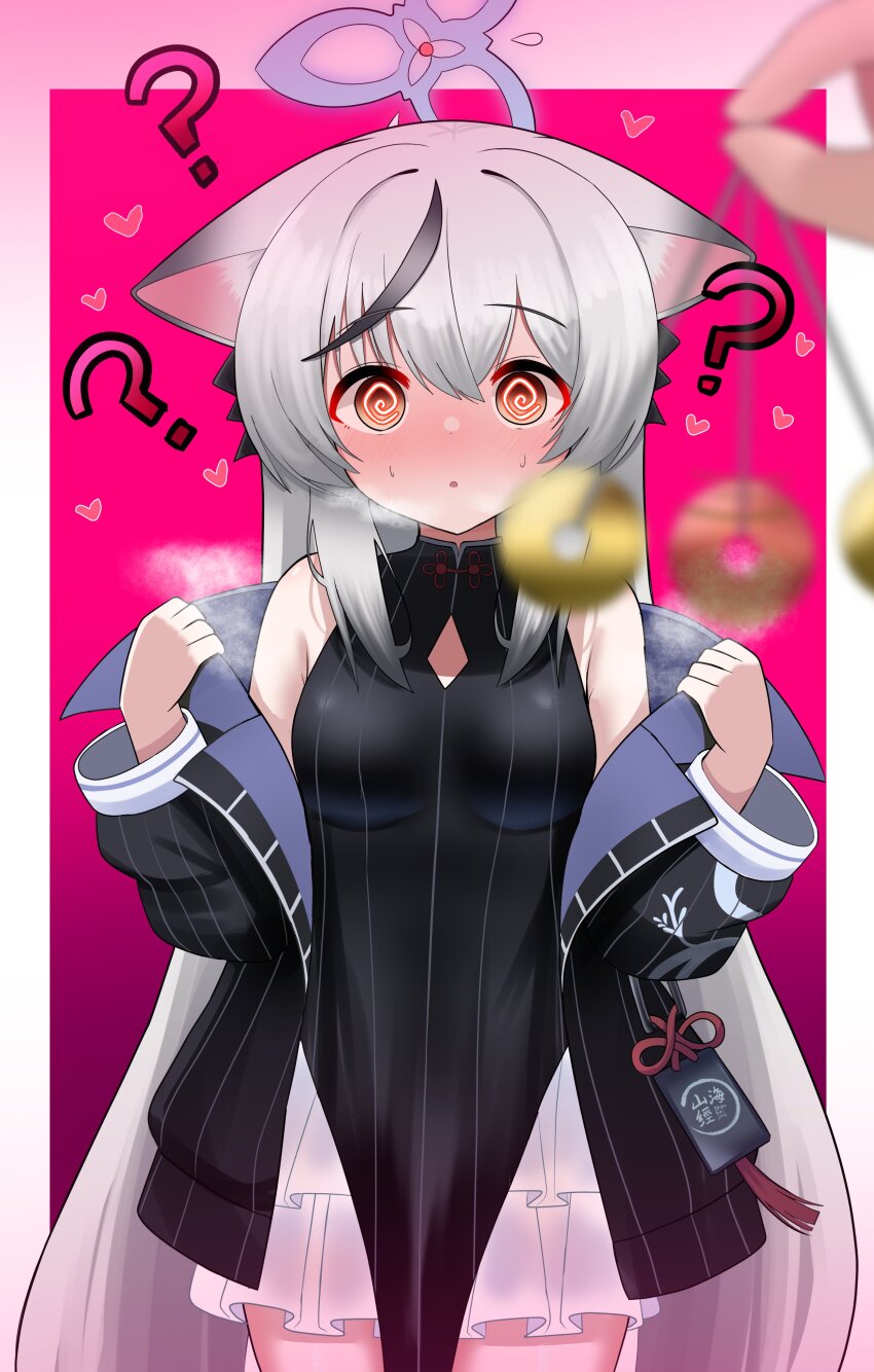 blue_archive confused h1kaziro4916 kokona_(blue_archive) loli pendulum spiral_eyes