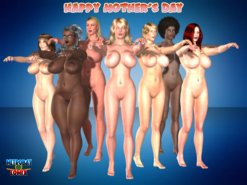 3d afro blonde_hair breasts brown_hair dark_skin expressionless female_only femsub glasses grey_hair huge_breasts karen_west kat_krusader keisha_mezmann lipstick long_hair metrobay_comix milf mother's_day ms._metrobay multiple_girls multiple_subs nail_polish nipples nude open_mouth pamela_brown pussy raquel_summers red_hair red_lipstick ring sandy_quimby short_hair simple_background text thick_thighs trishbot whitewash_eyes zombie_walk