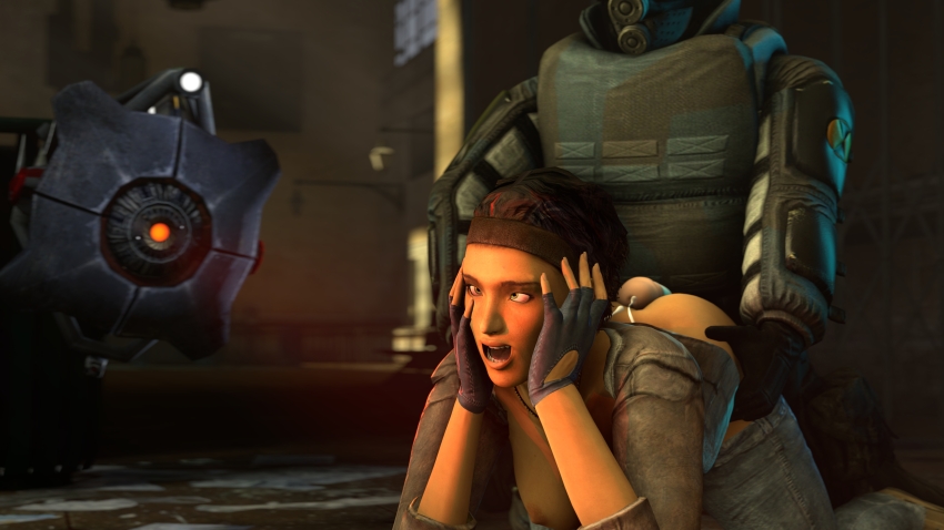 ahegao alyx_vance bad_end city_scanner combine_soldier defeated doggy_style femsub green_eyes half-life_2 hypnotic_light mind_break rust source_filmmaker