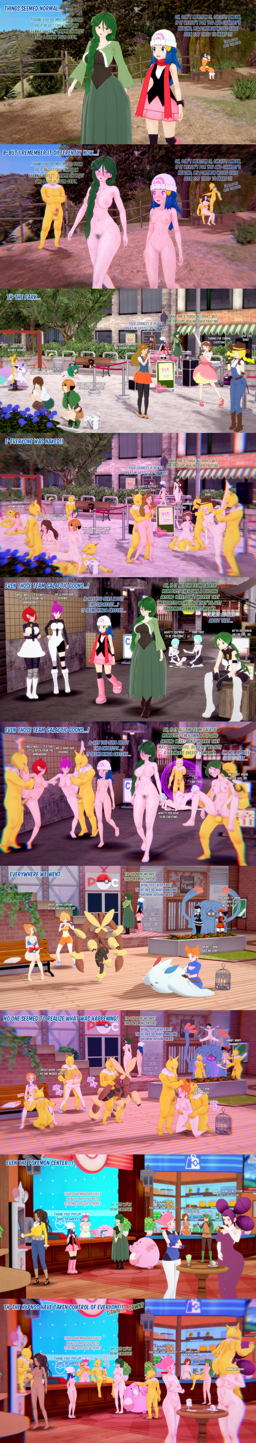 3d absurdres altered_perception bikini bikini_bottom bikini_top black_eyes black_hair blonde_hair blue_eyes blue_hair blush bottomless braid breasts brown_eyes brown_hair censored character_request cheryl closed_eyes clothed dark_skin dawn dialogue double_v eggs english_text fantina fellatio femsub gardenia green_eyes green_hair handjob hypno jupiter_(pokemon) long_hair lopunny maledom marley_(pokemon) mars_(pokemon) maylene microphone multiple_girls multiple_subs nintendo nipple_tweak nipples nude nurse nurse_joy one_eye_open oral penis pink_hair pokeball pokemon pokemon_(creature) pokemon_diamond_pearl_and_platinum ponyta ponytail purple_hair sex standing_split tangrowth team_galactic team_galactic_grunt text togekiss topless tribadism twintails v vaginal worldender yuri