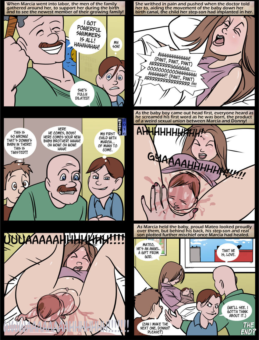baby birthing breasts comic everfire femsub incest kiddom large_breasts maledom mother_and_son pregnant shota text unaware