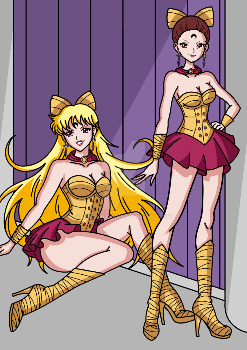 calaveras corruption ereldraw female_only femdom femsub red_eyes sailor_moon_(series) sailor_venus