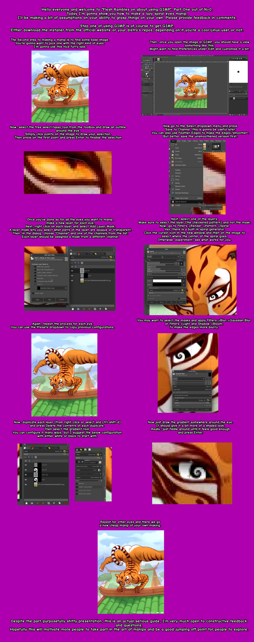 caption chelodoy dreamworks female_only femsub flesh_(manipper) furry how-to_guide humor kung_fu_panda manip meta nude spiral_eyes symbol_in_eyes tagme text tiger_girl tigress