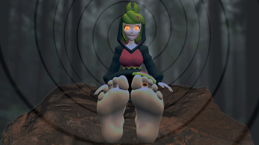 altered_perception animated animated_gif barefoot feet femsub foot_focus glowing_eyes happy_trance hypnotic_accessory manip melony_(smg4) mlgd29_(manipper) smg4 superfiregmod_(artist) toe_ring