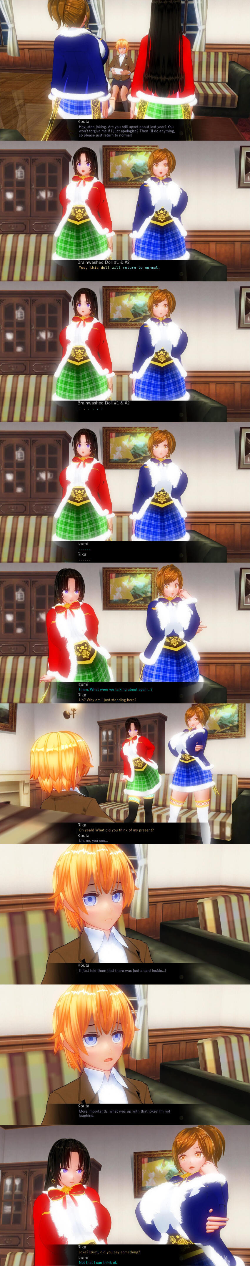3d absurdres breasts comic custom_maid_3d_2 empty_eyes femsub hard_translated izumi_(made_to_order) kamen_writer_mc large_breasts rika_(made_to_order) tech_control text translated