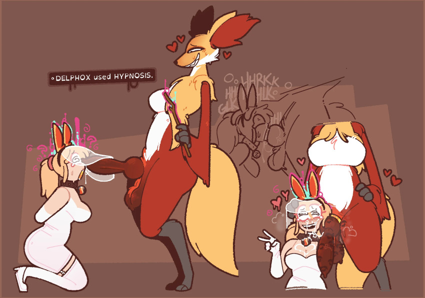 animal_ears arms_behind_back bell_collar blonde_hair breasts clothed_sex cock_ring collar confused cum_on_breasts cum_on_face deepthroat delphox english_text fake_animal_ears fellatio femsub fox_girl furry futadom futanari garter garter_straps gloves gold hand_on_head hand_on_hip headband human_on_furry jewelry kneeling knotted_penis light_skin lipstick_mark magic magic_wand musk nintendo non-human_penis oral pokemon pokemon_(creature) pokephilia ponytail ring simulated_fellatio size_difference smile spiral_eyes symbol_in_eyes tail tears text thighhighs tight_clothing transfem transgender_identity v veil wedding_dress wedding_ring xenopavilia