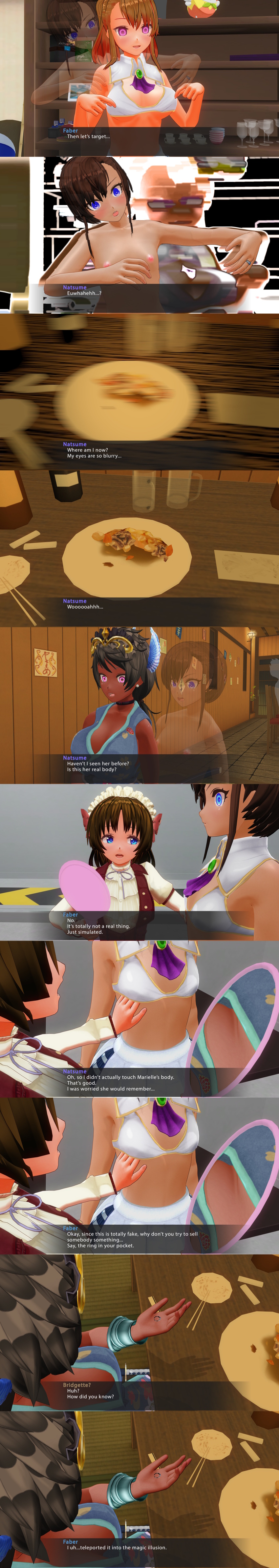 3d comic custom_maid_3d_2 expressionless faber_(mc_trap_town) female_only groping kamen_writer_mc magic mc_trap_town natsume_(mc_trap_town) nude possession ring_eyes screenshot standing_at_attention xlmpth