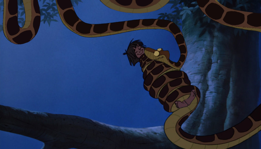 black_hair coils disney feet jungle kaa manip mowgli poptartbitch_(manipper) sleeping smile snake the_jungle_book