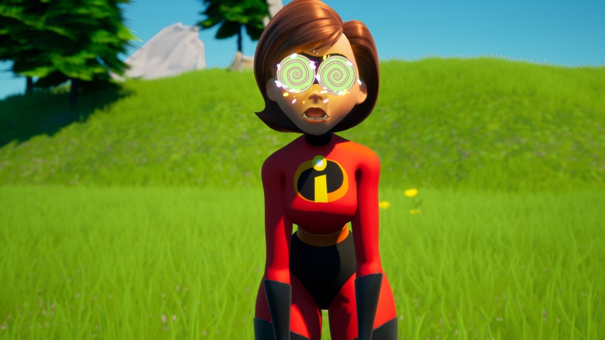 3d disney elastigirl fortnite hypnot-eyes hypnotic_eyes milf super_hero the_incredibles