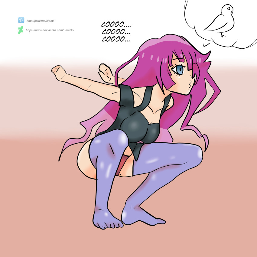 bird_girl empty_eyes femsub idpet long_hair pet_play pink_hair romin_kirishima socks text underwear yu-gi-oh! yu-gi-oh!_sevens