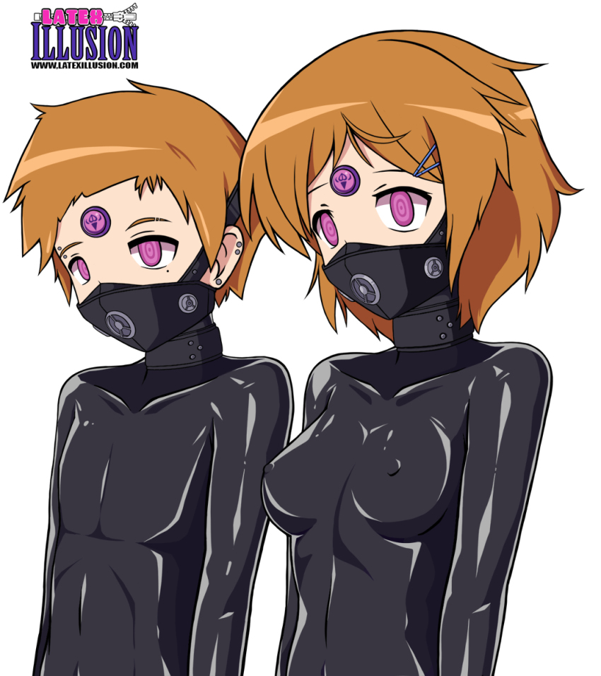 argrim femsub gas_mask latex malesub microchip multiple_subs pink_eyes short_hair