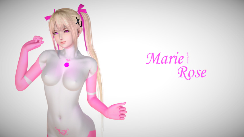 3d alternate_color_scheme aoba before_and_after blonde_hair blue_eyes bodysuit breasts corruption cosplay crotch_tattoo dead_or_alive dead_source empty_eyes female_only femsub gloves happy_trance honey_select_2 looking_at_viewer marie_rose personification pink_eyes ribbon simple_background small_breasts smile solo text tight_clothing twintails ultraman white_background