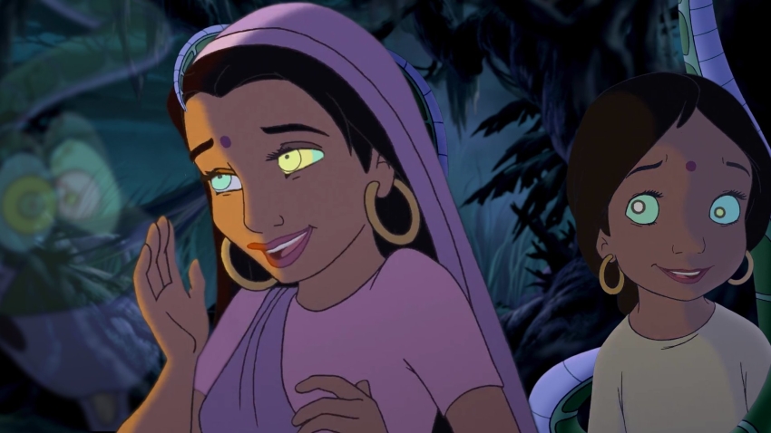 black_hair clothed disney earrings femsub happy_trance jungle kaa kaa_eyes manip mother_and_daughter shanti shanti's_mother smile the_jungle_book