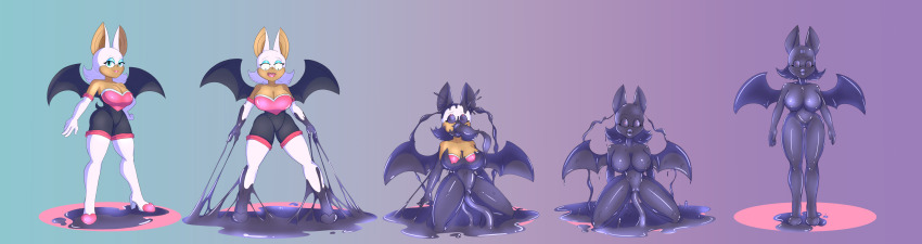 absurdres bat_girl bat_wings bodysuit bottomless breasts empty_eyes female_only femsub furry happy_trance heart heart_eyes latex nude open_mouth rouge_the_bat sauce-guy smile sonic_the_hedgehog_(series) symbol_in_eyes tech_control topless